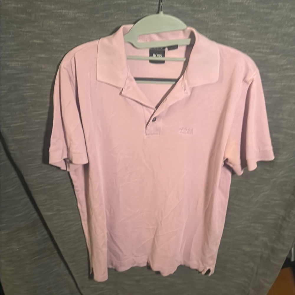 Hugo Boss Light Pink Polo Shirt